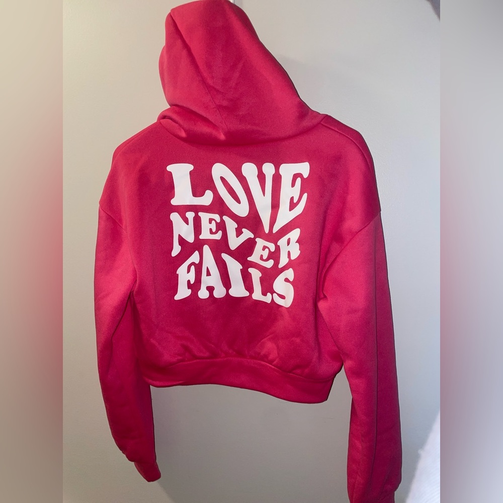Women’s Cropped Hoodie Zip-Up Sweatshirt